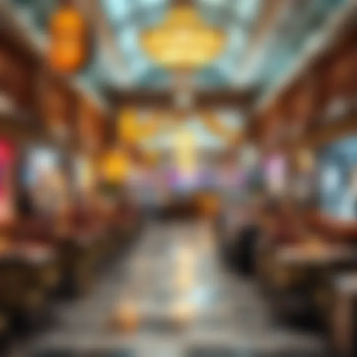 An enticing dining area in Dubai Mall with diverse culinary options