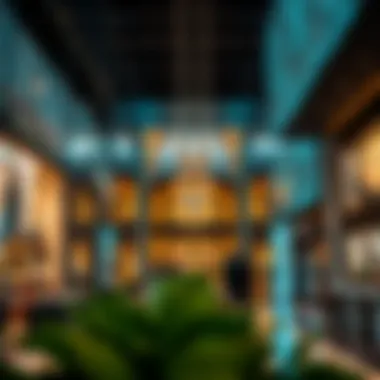 Luxury Retail Experience A selection of high-end retail stores within Dubai Mall displaying luxury goods