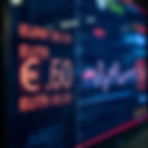 Currency exchange rates displayed on a digital screen