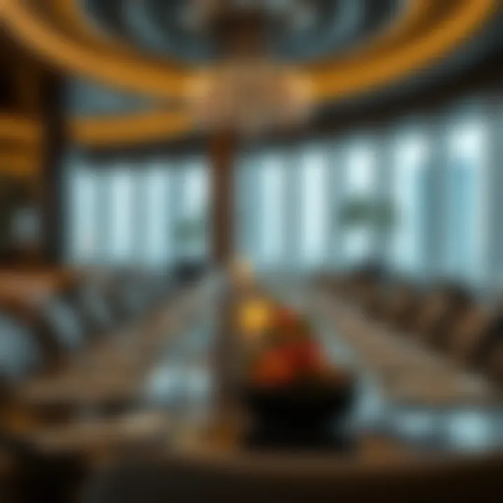 Elegant dining setup in a luxury restaurant
