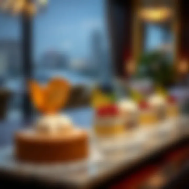 Exquisite dessert presentation