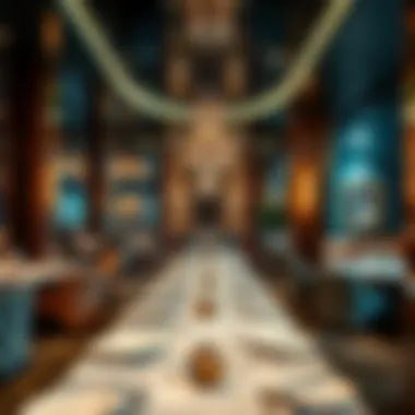 Opulent Interiors: The Essence of Dubai's Fine Dining Luxurious interior of a fine dining establishment