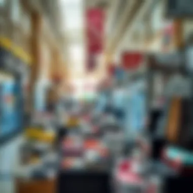 Display of various affordable products within a Dubai shopping center