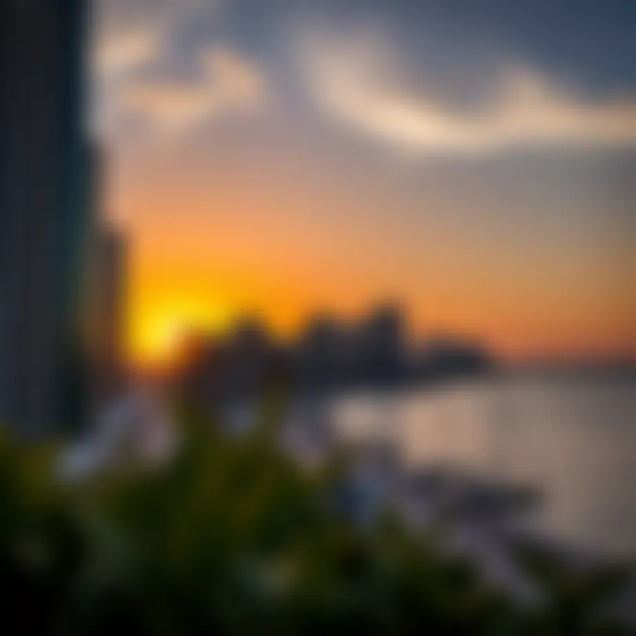 Breathtaking view of Bayview Emaar Beachfront at sunset