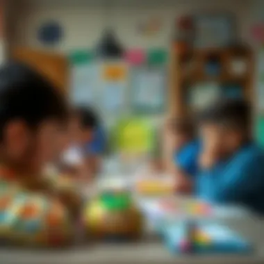 Engaging Curriculum in Action A classroom scene with colorful educational materials and engaged children.