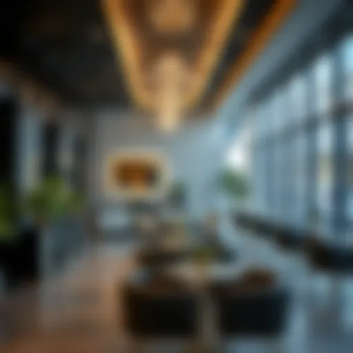 Luxurious salon interior showcasing modern design