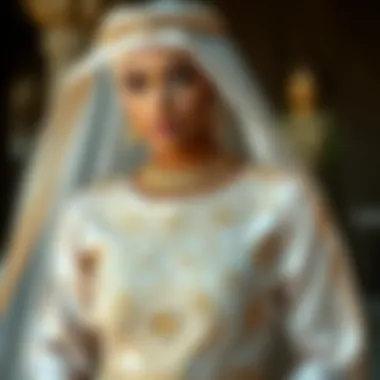 Elegant traditional UAE attire showcasing intricate embroidery