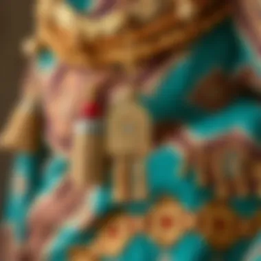 Symbolic materials used in UAE traditional dress emphasizing cultural heritage