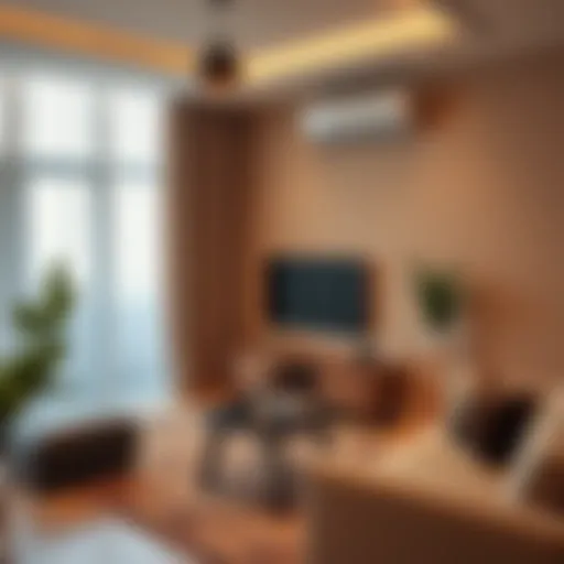 Modern studio living space with stylish decor