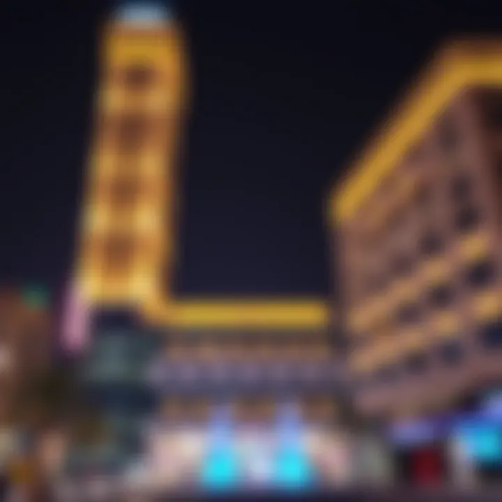 Sukna Building illuminated at night, enhancing its aesthetic appeal