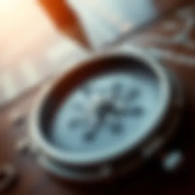 A compass indicating direction in career choices