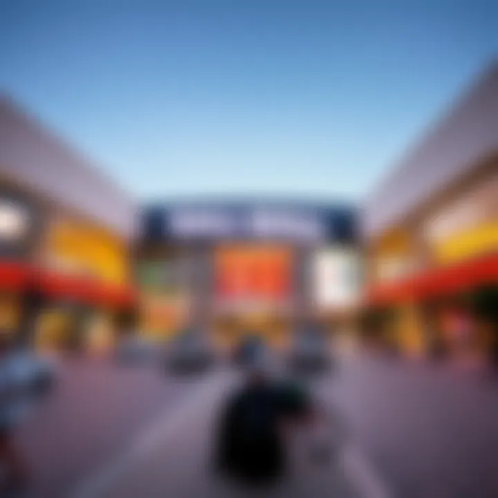 Exterior view of Nakheel Mall featuring its modern architecture