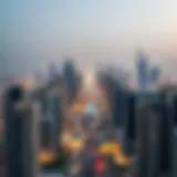 Stunning skyline view of Dubai with apartment buildings