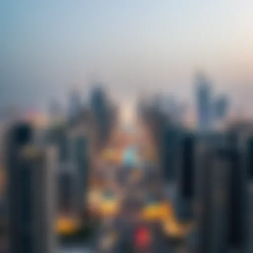 Stunning skyline view of Dubai with apartment buildings