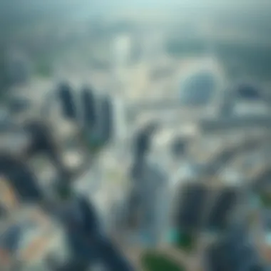 Aerial View of Emerging Development in Dubai An aerial view of an emerging development project in Dubai