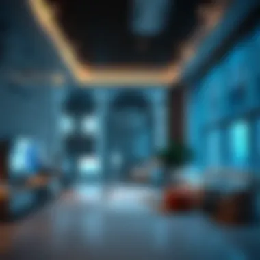 An illustration of smart technology integrated in urban living spaces