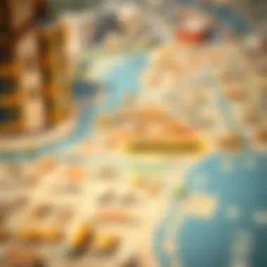 Popular Rental Areas in Dubai Map highlighting popular rental areas in Dubai