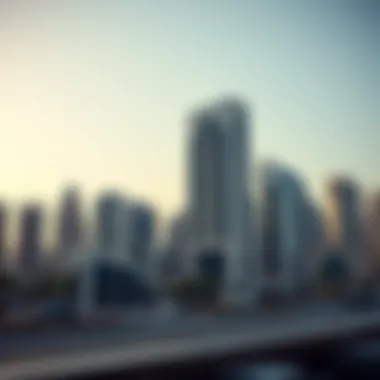 Modern Architecture in Dubai's Skyline Dubai skyline showcasing modern architecture