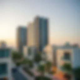 Stunning view of contemporary architecture in Dubai