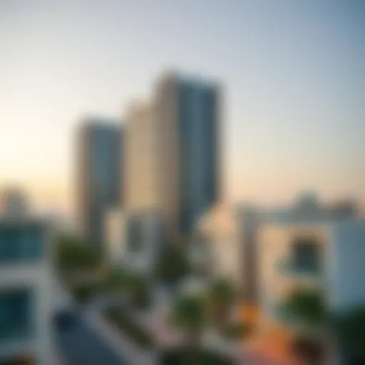 Stunning view of contemporary architecture in Dubai